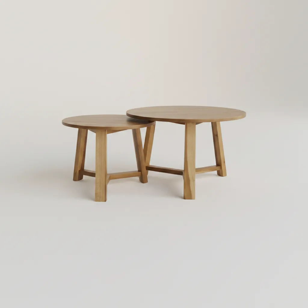 Mesita Estrella (Natural, 80x50h)